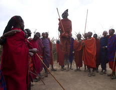 Wizyta w wiosce Masajów i ich popisy skoczności <br> fot. Sławomir Bieniek </br>